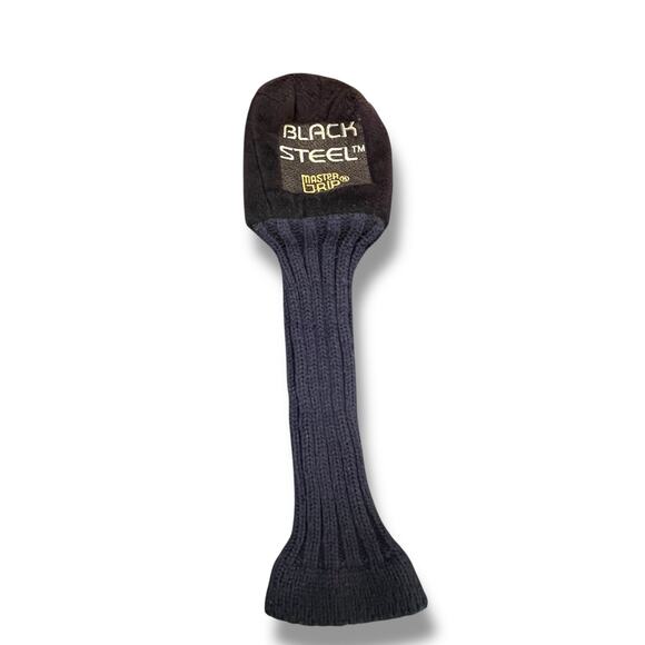 Master Grip Black Steel 7 Head Cover Wood Knit Fairway Sock Golf Club Driver - Picture 5 of 13